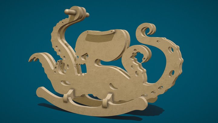 Dondolo - Rocking chair (Octopus) - C. Bolimond 3D Model