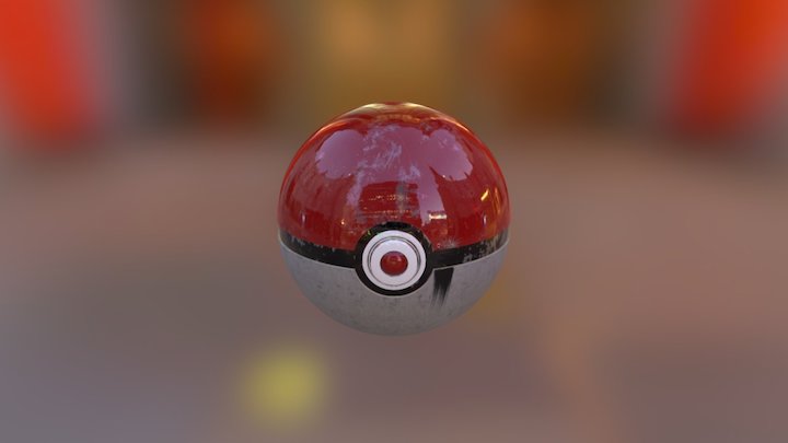 Pokeball in Substance Painter 3D Model
