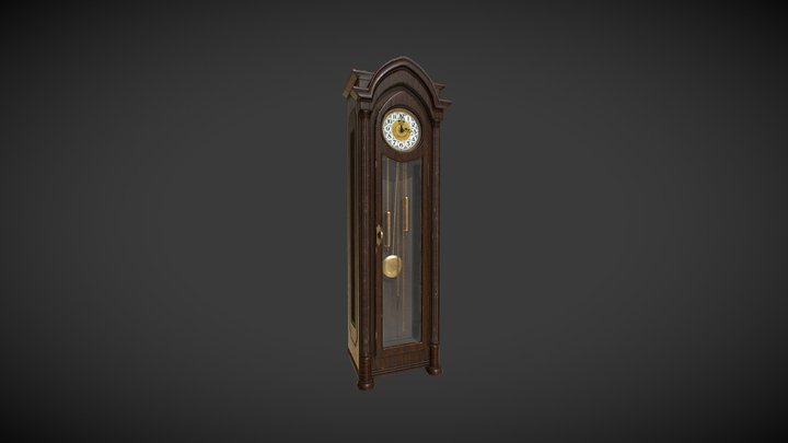 Old Clock animated v.1 3D Model