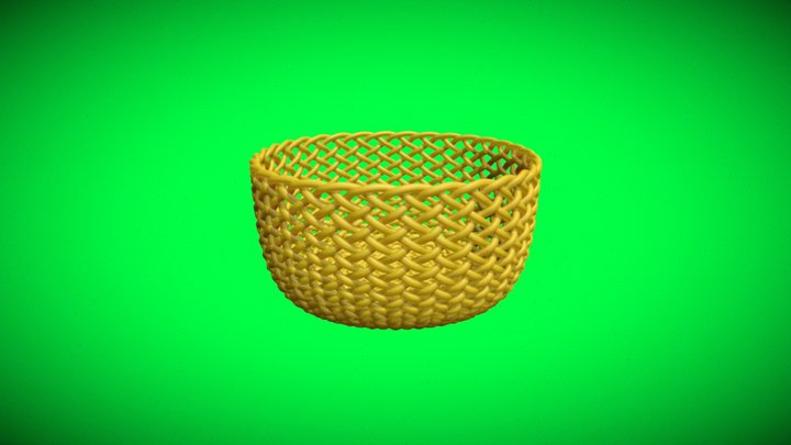 Woven basket 3D Model