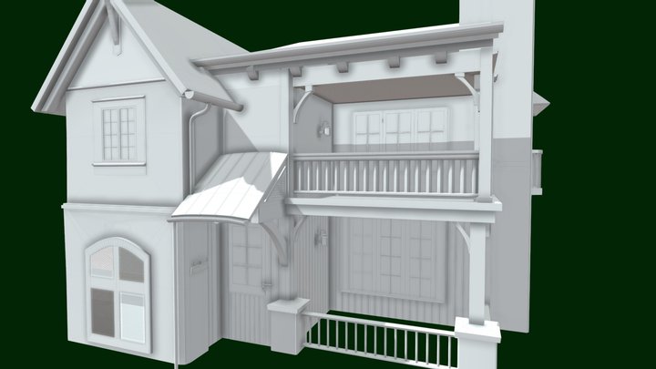 Old Edwards Inn recreation. 3D Model
