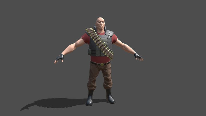Team Fortress 2 Heavy 3D Model