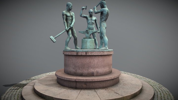 Kolmen Sepän Patsas 3D Model