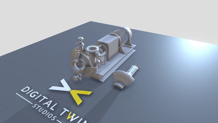 Centrifugal pump with callouts 3D Model