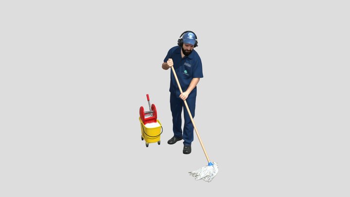 Janitor at Work – Kostenloses 3D-Modell STL