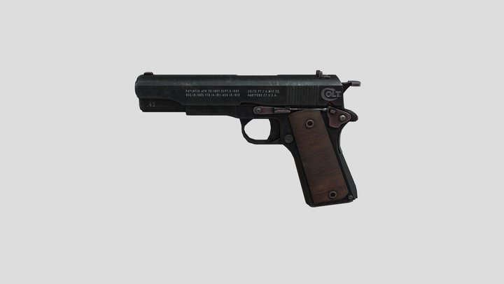 1911手枪 3D Model
