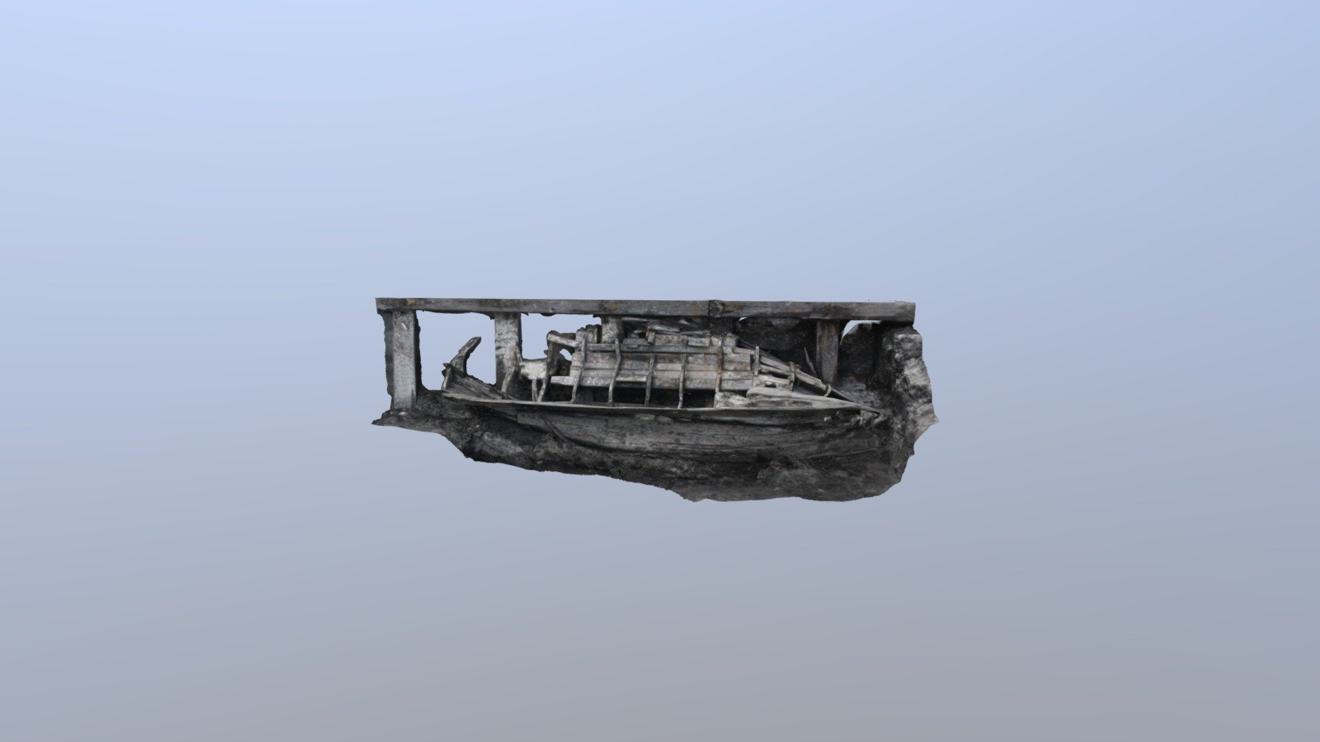 19th century dinghy at the pier