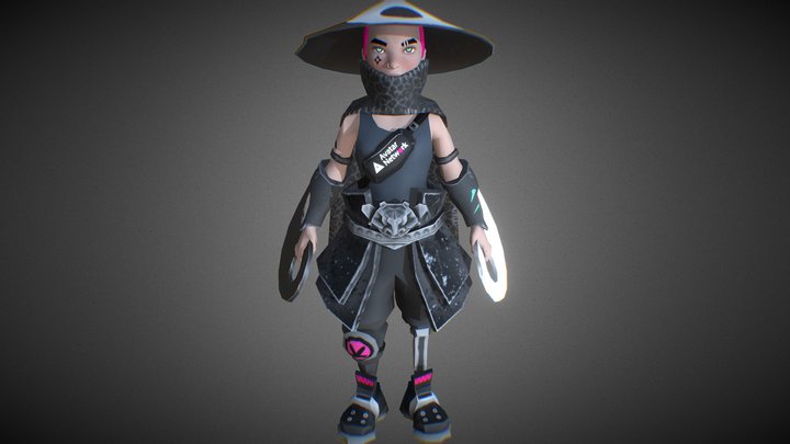Cangqiong - Futuristic Cybernetic Assassin 3D Model