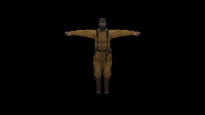 PSP MGS Portable Ops USSR Male A – Modello 3D gratuito STL