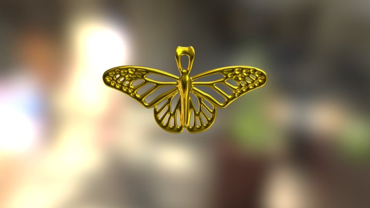 Butterfly Pendant/Keychain 3D Model