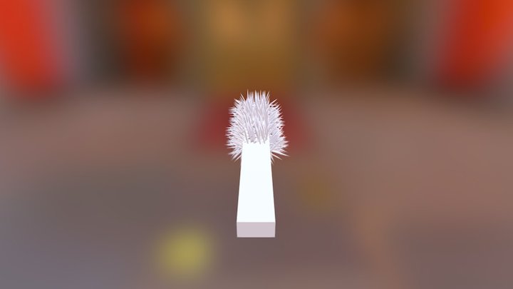 2x4 with nails 3D Model