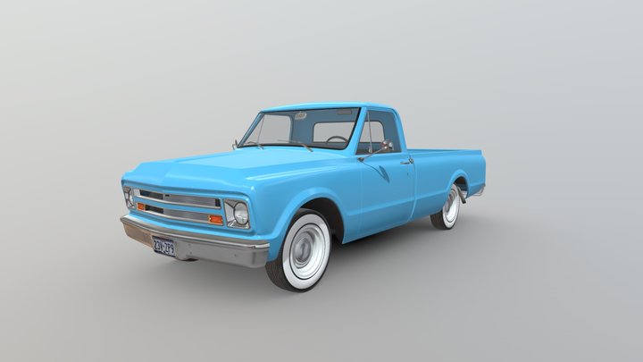 1967 Chevrolet C10 Long Bed 3D Model