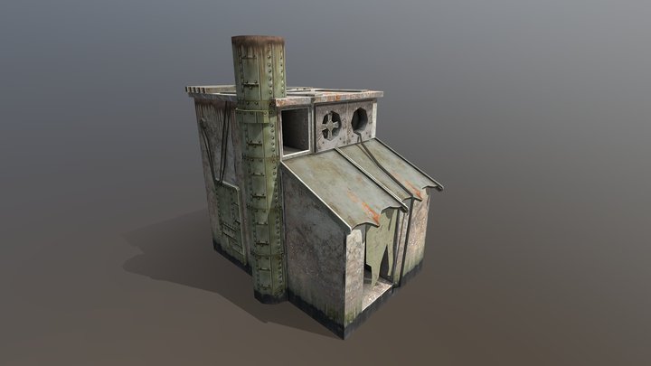 Post apocalyptic house 3D Model