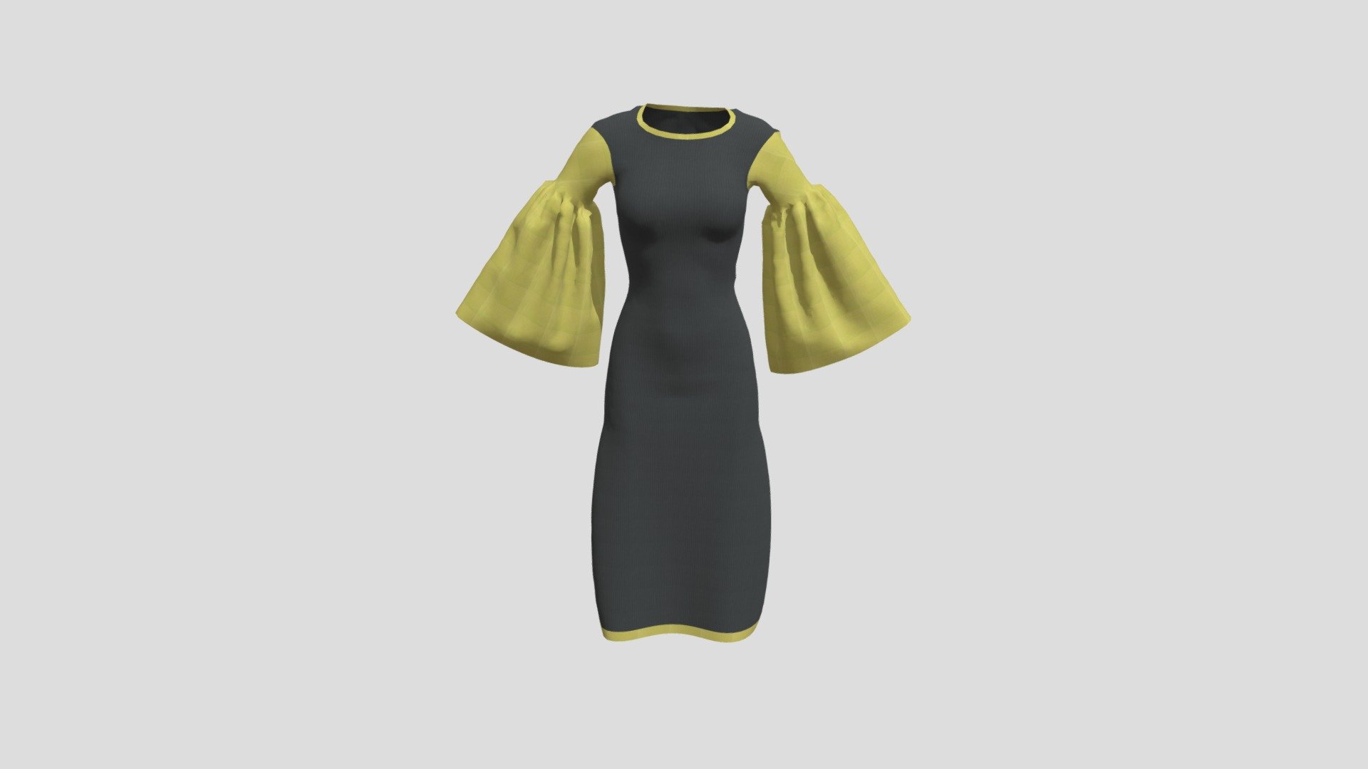 Bell-sleeves dress (part 7) - Buy Royalty Free 3D model by ipsytec ...