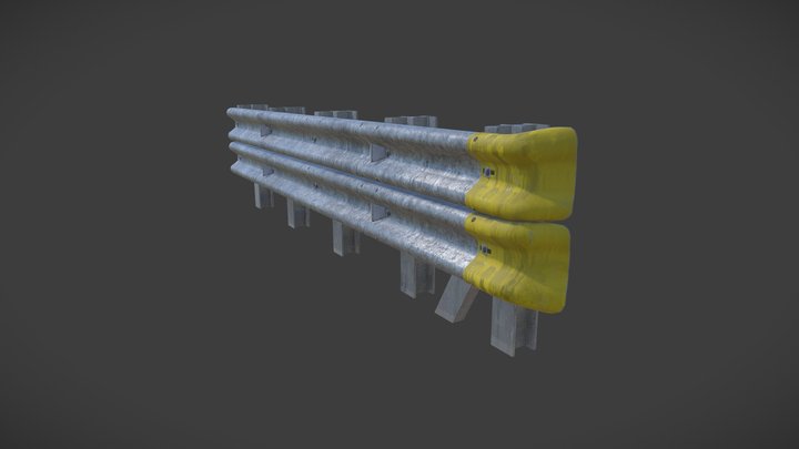 GuardRail and Terminal 3D Model