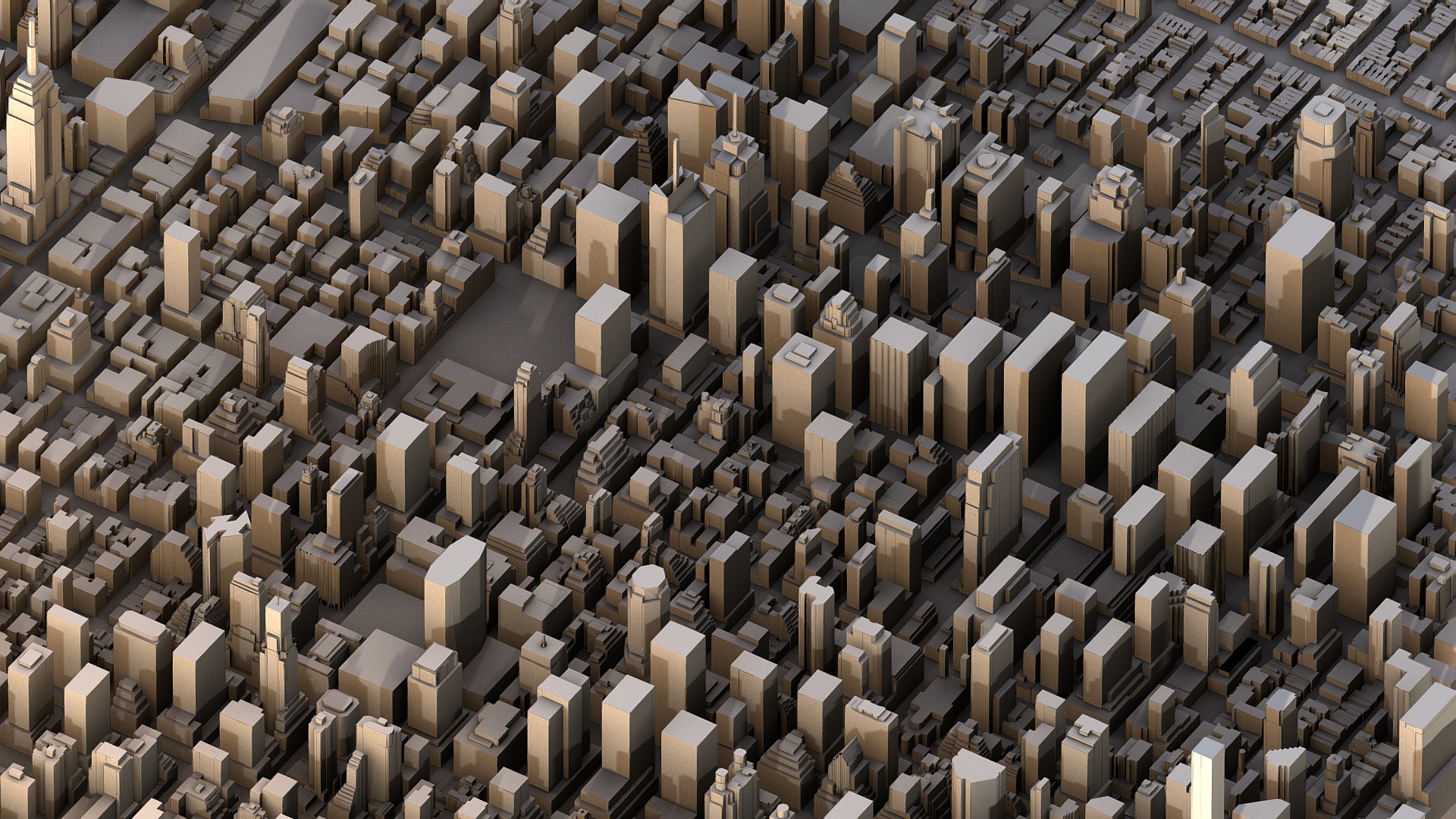 3D model New York - This is a 3D model of the New York. The 3D model is about a large group of gold bars.