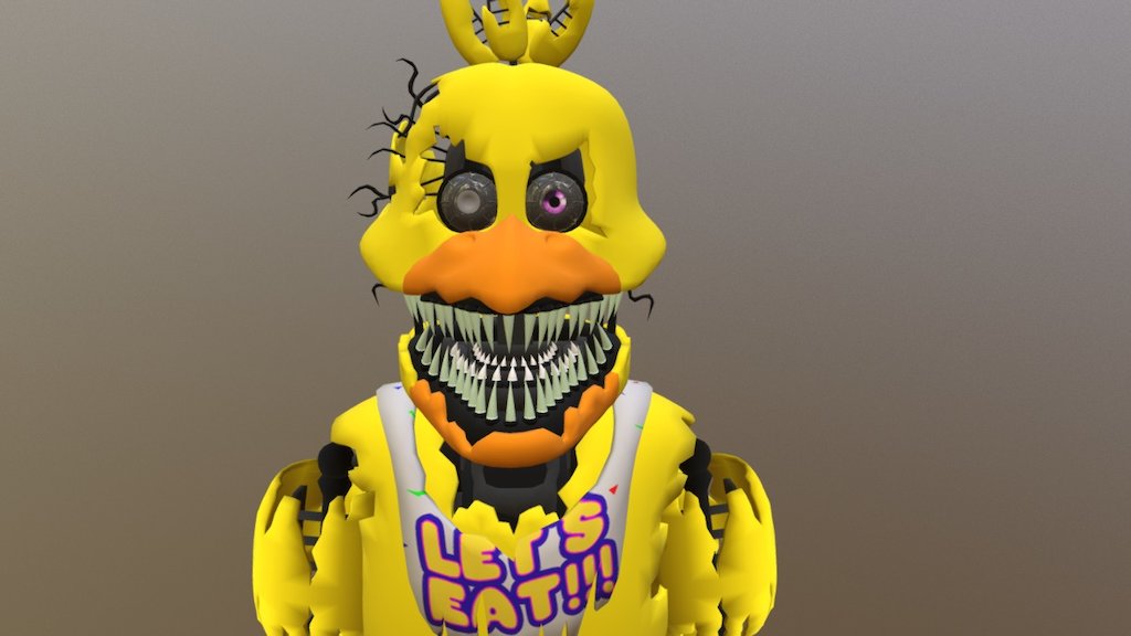 3D file FIVE NIGHTS AT FREDDY'S Nightmare Chica FILES FOR COSPLAY