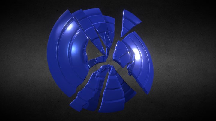 Captain America Broken Shield 3D Model