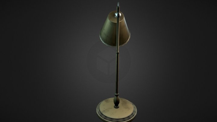 PRP Lamp Desk Low Triangulated 3D Model