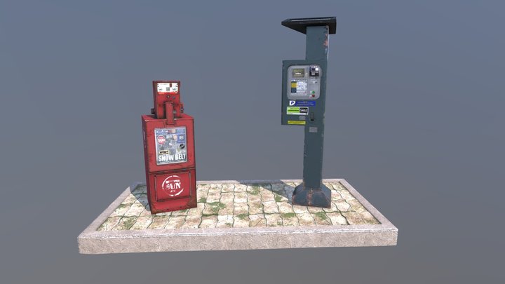 Sidewalk Scene (Computer Graphics Assignment) 3D Model