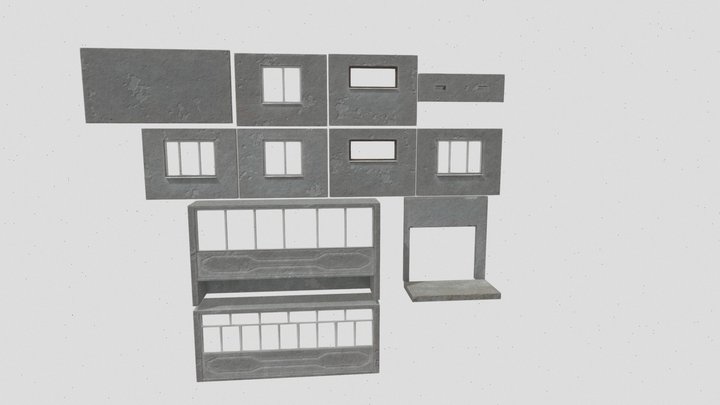 Soviet house panels 3D Model