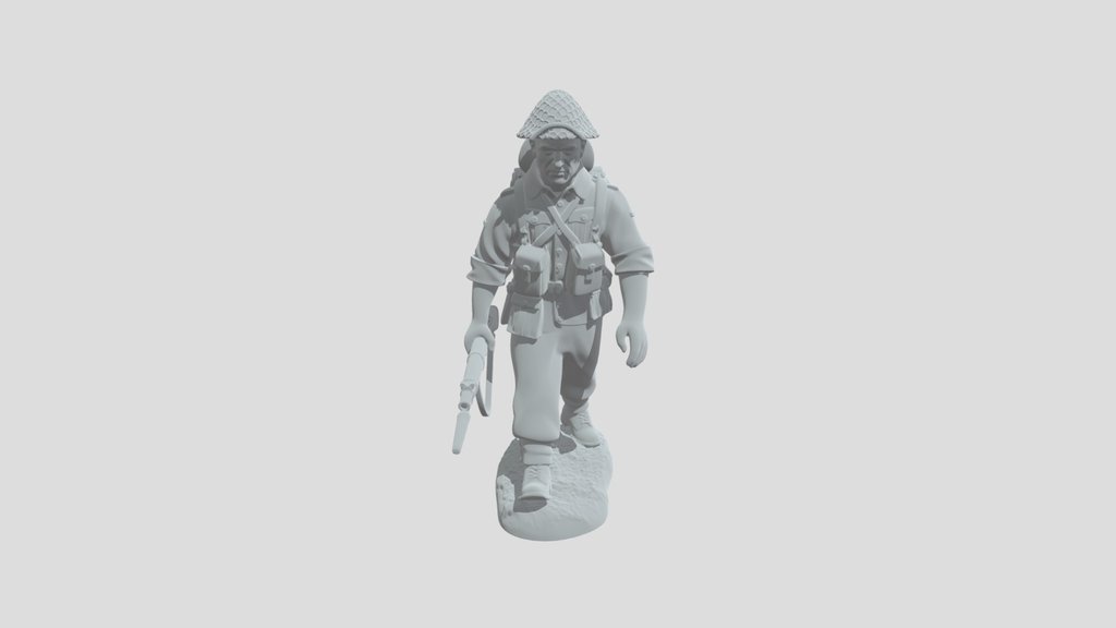 Soldier with Bayonet Rifle