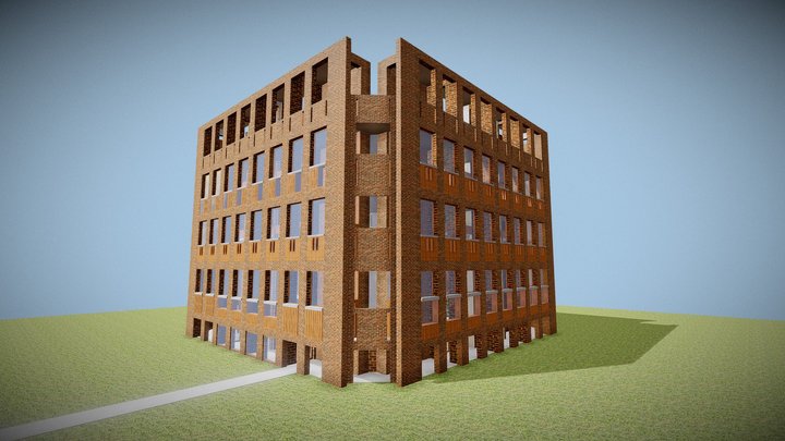 Louis Kahn - Exeter Library 3D Model