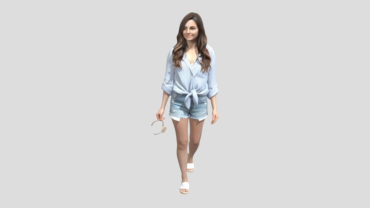 Casual Striped Summer Look – Modelo 3D gratuito STL
