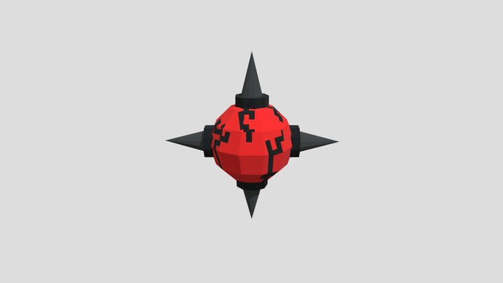 Red Moon Drone 3D Model