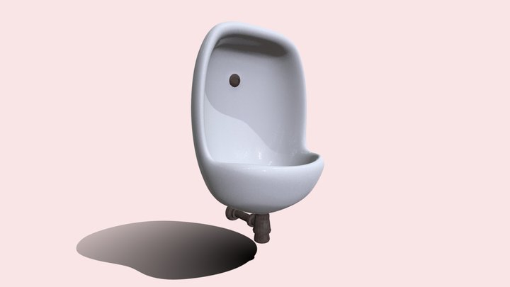 Free Urinal ! Commercial urinal, realistic 3D Model