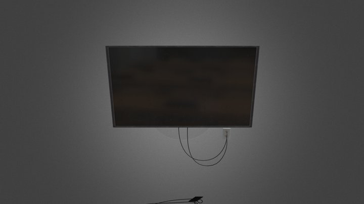 Wall-Mounted TV 3D Model