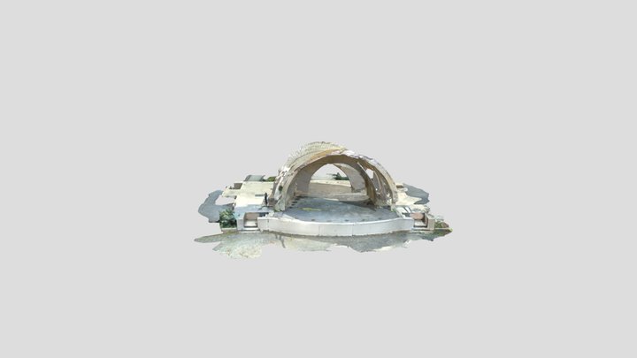 East River Park bandshell 3D Model