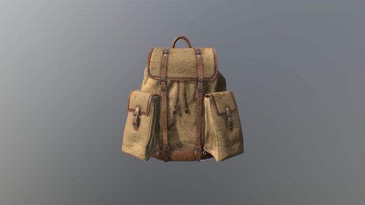 Adventurer's Backpack 3D Model
