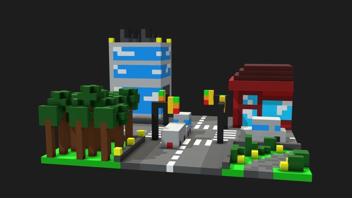 Simple Voxel Intersection 3D Model