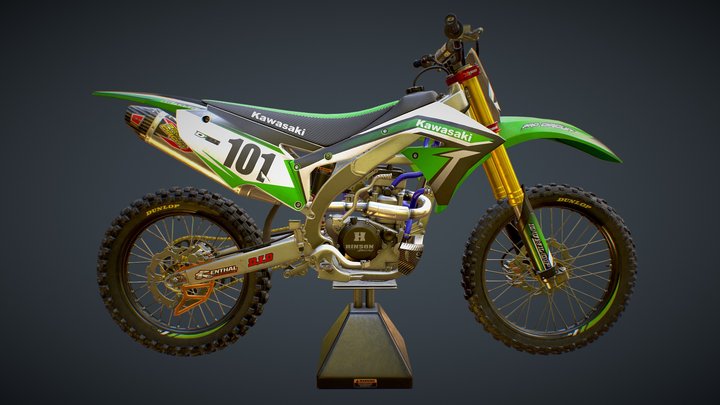 Motorcycle - Motocross Dirt Bike 3D Model