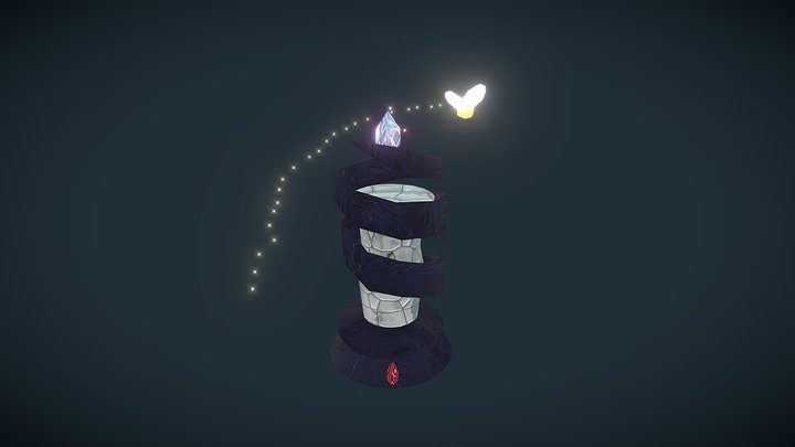 Magic Missile Tower (low poly) 3D Model