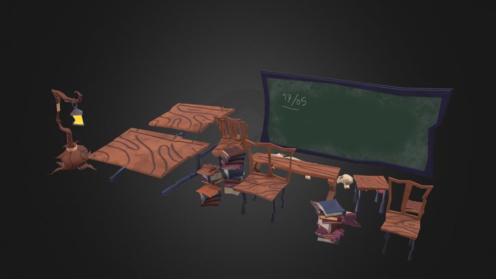 MIMICKY - Classroom props 3D Model