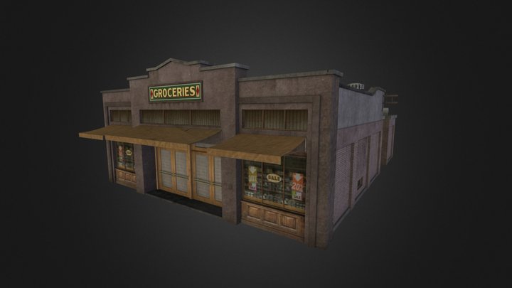 Retro City Pack Building 09 3D Model