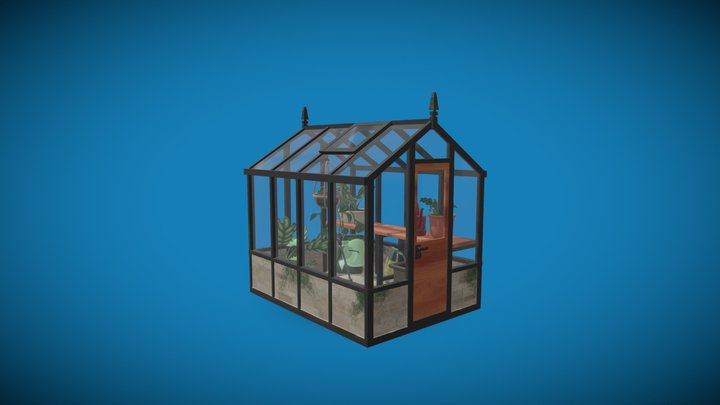 Invernadero triangular 3D Model