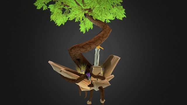 Sword in Stone 3D Model