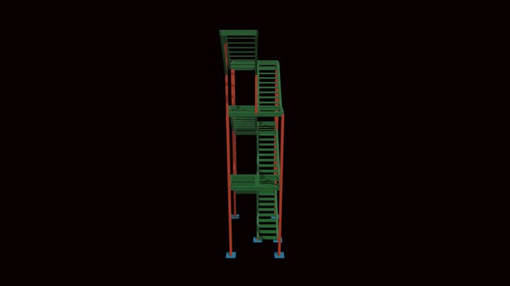 Escada Metalica - Itaipu Binacional 3D Model