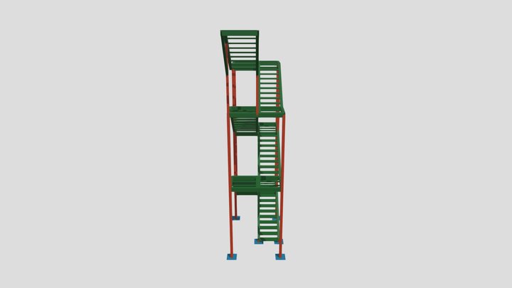 Escada Metalica - Itaipu Binacional 3D Model
