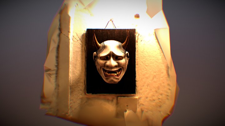 Men-yoroi Demon samurai armor face mask scan 3D Model