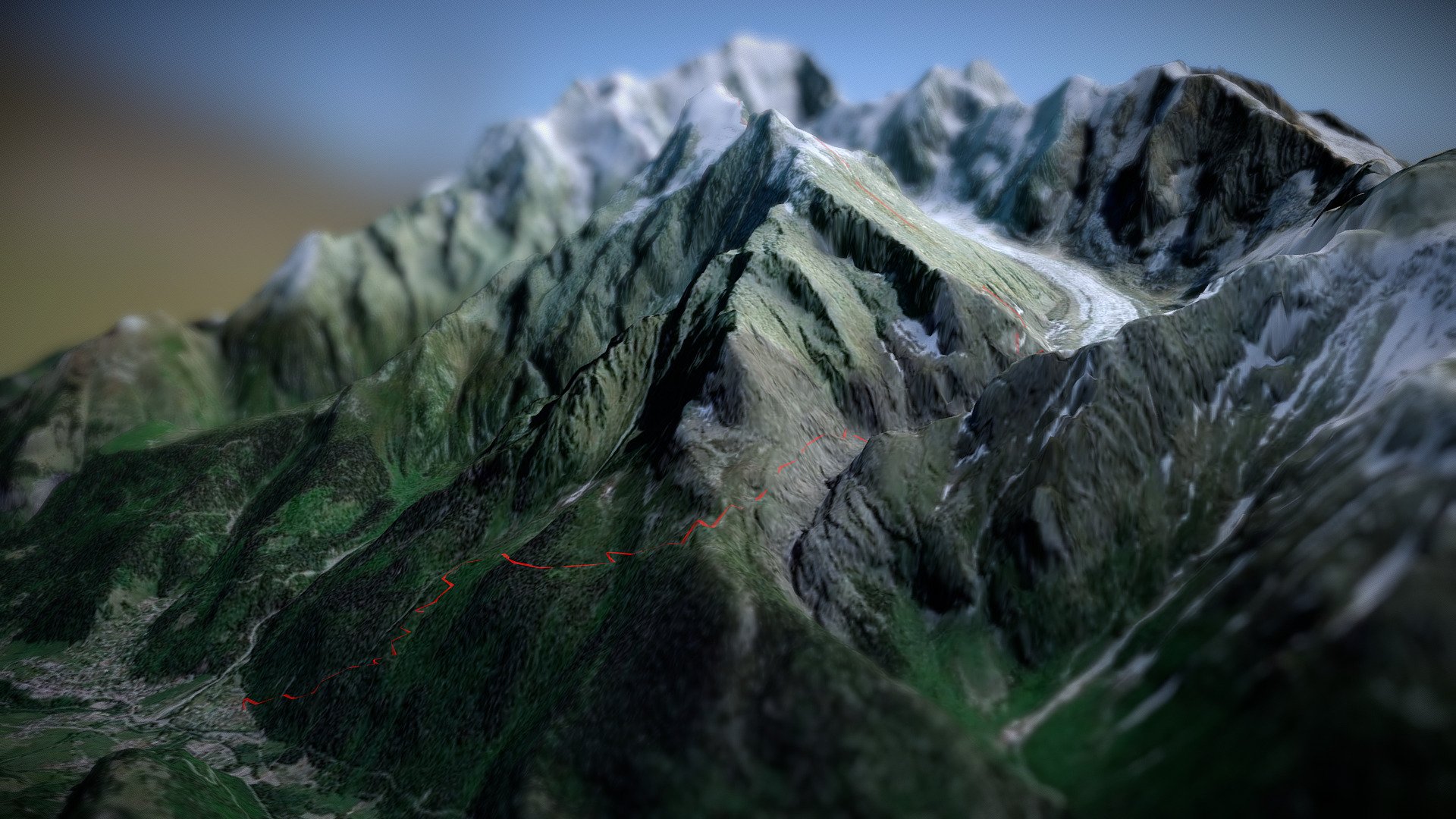 Mont-Blanc par la voie royale (GPX, TIN)
