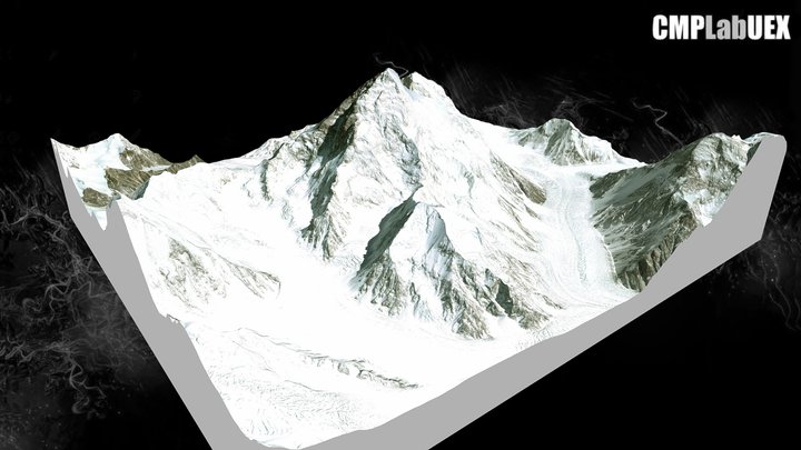 K2, Karakórum, Pakistán/China – Free 3D Model STL