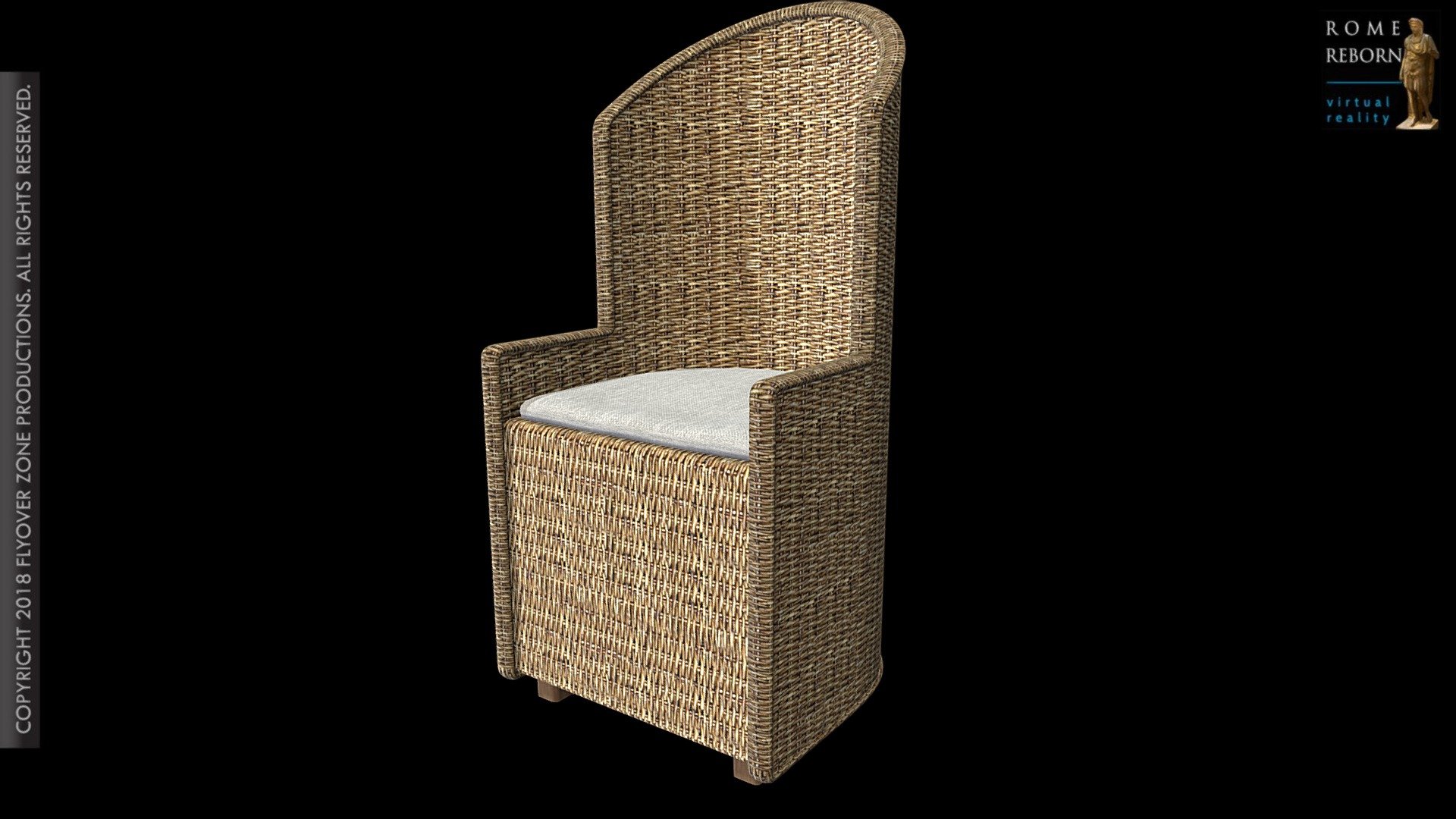 Chair, wicker (reconstruction) 3D model by Flyover Zone (FlyoverZone