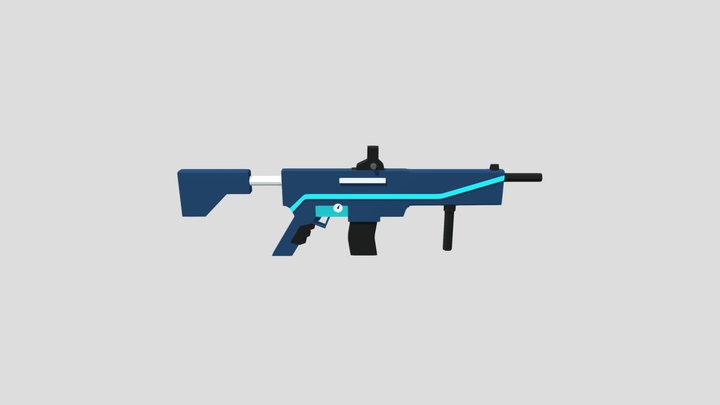 Futuristic Rifle Complete 3D Model