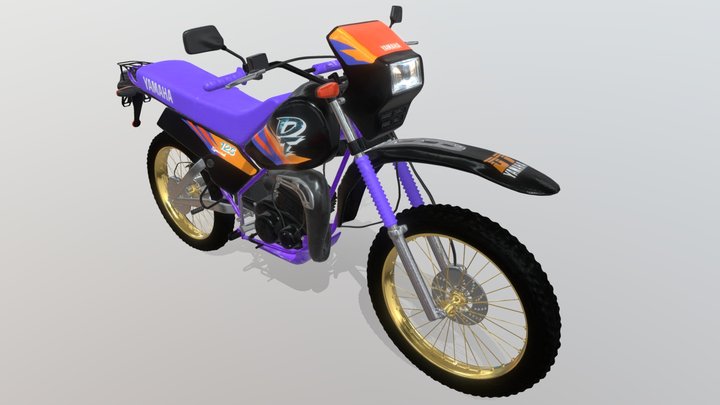 Motocicleta Yamaha DT 125 3D Model