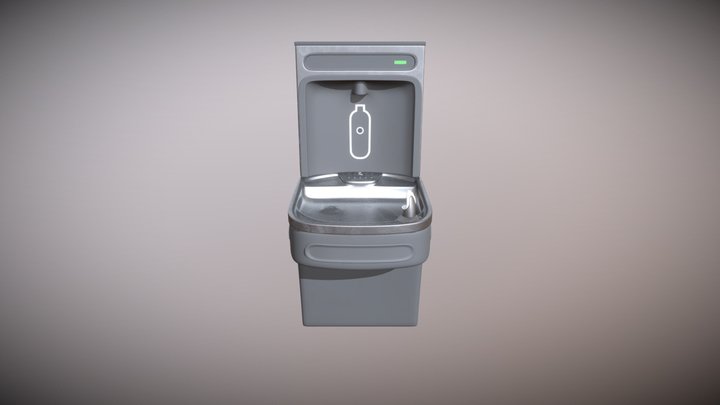 Drinking Fountain with Bottle Filling Station – Modelo 3D gratuito STL