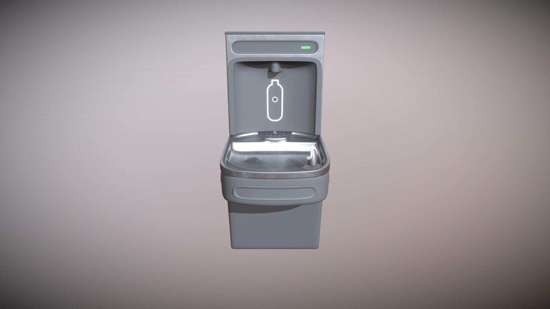 Drinking Fountain with Bottle Filling Station Download Free 3D model
